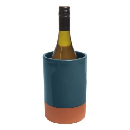 Dexam Sintra Glazed Terracotta Wine Cooler, Ink Blue - Image 4