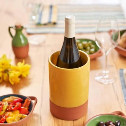 Dexam Sintra Glazed Terracotta Wine Cooler, Ocre - Image 3