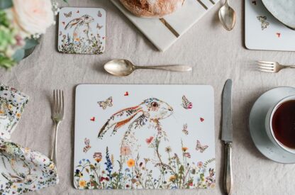Museums & Galleries Placemats, Wildflower Hare, Set of 4 - Image 2