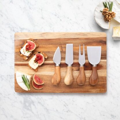 Taylors Acacia Cheese Board and Knife Set, 4pc - Image 4
