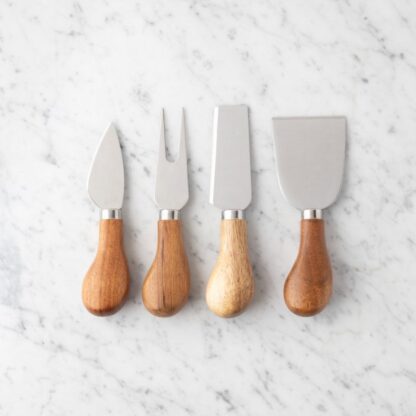 Taylors Acacia Cheese Board and Knife Set, 4pc - Image 2