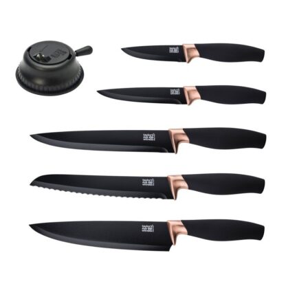 Taylors Brooklyn Presentation Box Knife Set, Copper Bolster, 5pc - Image 2