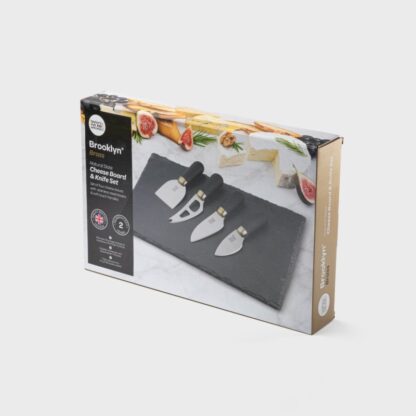Taylors Brooklyn Brass Cheese Knife & Slate Cheese Board Set, 4pc - Image 8