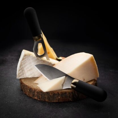 Taylors Brooklyn Brass Cheese Knife & Slate Cheese Board Set, 4pc - Image 2