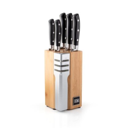 Taylors Henley 5pc Bamboo Block Set with 3-Stage Sharpener - Image 5