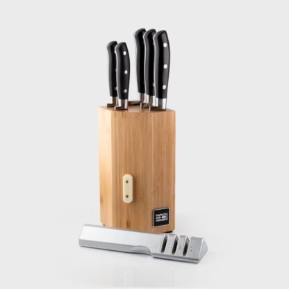 Taylors Henley 5pc Bamboo Block Set with 3-Stage Sharpener - Image 8