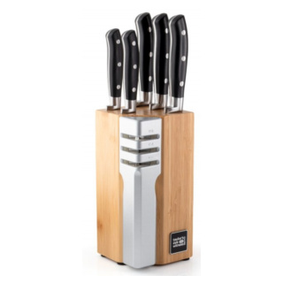 Taylors Henley 5pc Bamboo Block Set with 3-Stage Sharpener