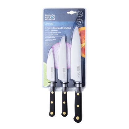 Taylors Oxford Stainless Steel Rivets Knife Set, 3pc - Image 4
