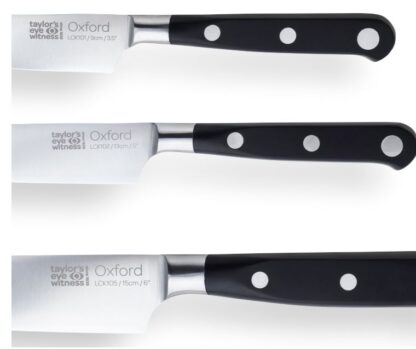 Taylors Oxford Stainless Steel Rivets Knife Set, 3pc - Image 3