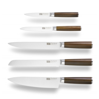 Taylors Portland Walnut 5pc Presentation Kitchen Knife Set