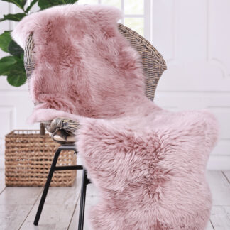 New Zealand Wool Sheepskin Rug, Blush, Double