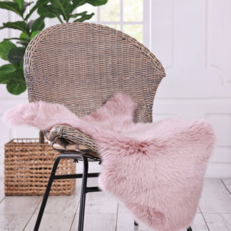 New Zealand Wool Sheepskin Rug, Blush, Single