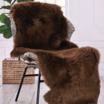 New Zealand Wool Sheepskin Rug, Chestnut, Double
