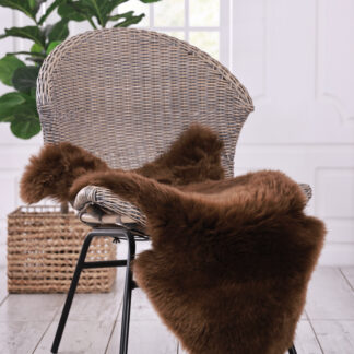 New Zealand Wool Sheepskin Rug, Chestnut, Single