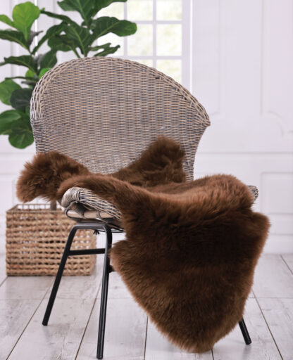 New Zealand Wool Sheepskin Rug, Chestnut, Single