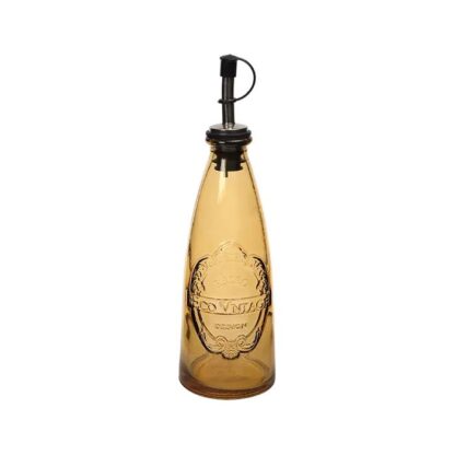 Dexam Sintra Recycled Glass Oil Drizzler, Ochre - Image 2