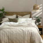 Laundered Linen Bedspread Set, Natural