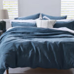 Laundered Linen Duvet Set, Ocean