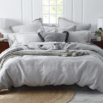 Laundered Linen Duvet Set, Pewter