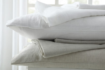 Laundered Linen Sheet Set, White