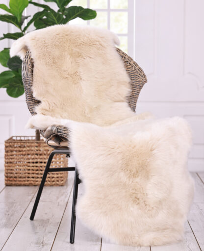 New Zealand Wool Sheepskin Rug, Linen, Double