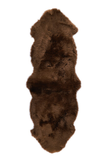 New Zealand Wool Sheepskin Rug, Chestnut, Double - Image 2
