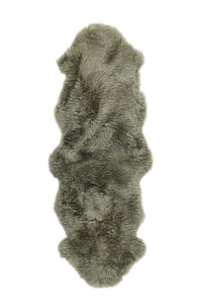 New Zealand Wool Sheepskin Rug, Olive, Double - Image 2