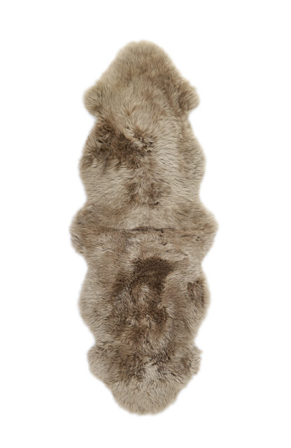 New Zealand Wool Sheepskin Rug, Taupe, Double - Image 2