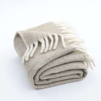 NZ Wool Throw, Natural