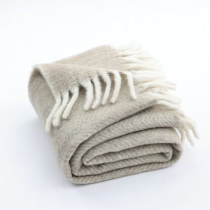 NZ Wool Throw, Natural