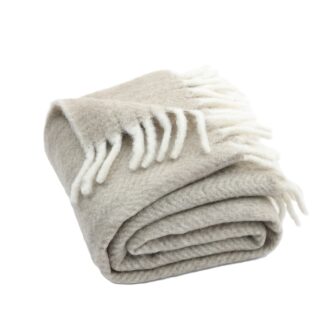 NZ Wool Throw, Natural