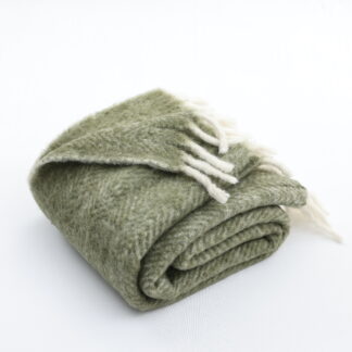 NZ Wool Throw, Olive
