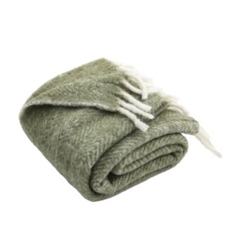 NZ Wool Throw, Olive