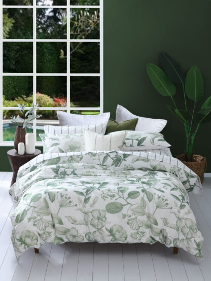 Botanical Duvet Set, Leaf - Image 4