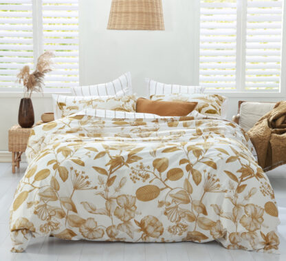 Botanical Duvet Set, Ochre
