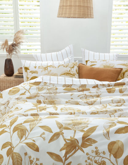 Botanical Duvet Set, Ochre - Image 3