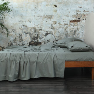 Pure Cotton 250TC Sheet Set, Seagrass