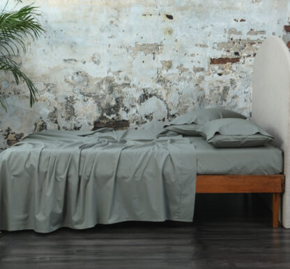 Pure Cotton 250TC Sheet Set, Seagrass