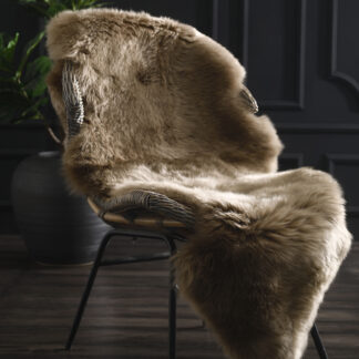 New Zealand Wool Sheepskin Rug, Taupe, Double