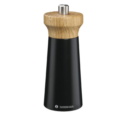 Zassenhaus Westerland Black/Oak Pepper Mill, 14cm - Image 2