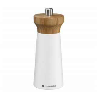 Zassenhaus Westerland White/Oak Salt Mill, 14cm