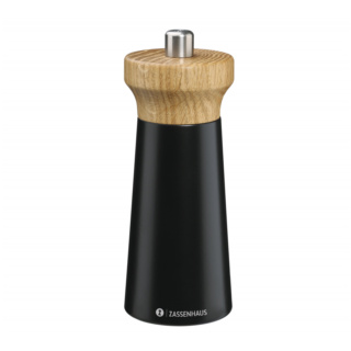 Zassenhaus Westerland Black/Oak Pepper Mill, 14cm