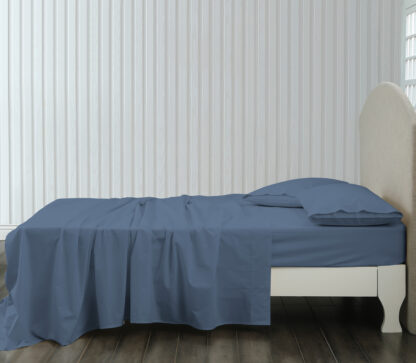 Pure Cotton 250TC Sheet Set, Denim