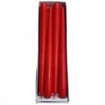 Unwrapped Taper Candles, 250mm, Red, 12 Pack
