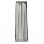 Unwrapped Taper Candles, 250mm, White, 12 Pack
