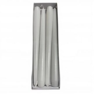 Unwrapped Taper Candles, 250mm, White, 12 Pack
