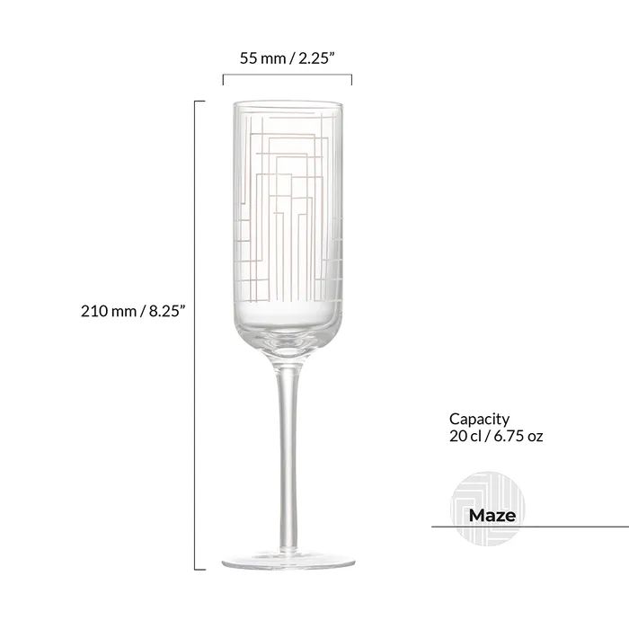 Anton Studio Maze Champagne Flutes, Set of 2 - Image 2