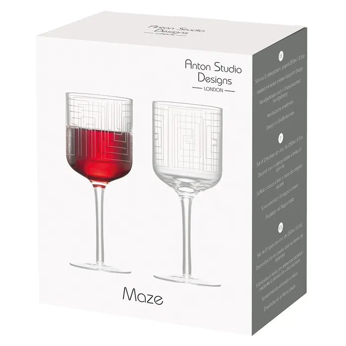 Anton Studio Maze Wine Glasses, Set of 2 - Image 7