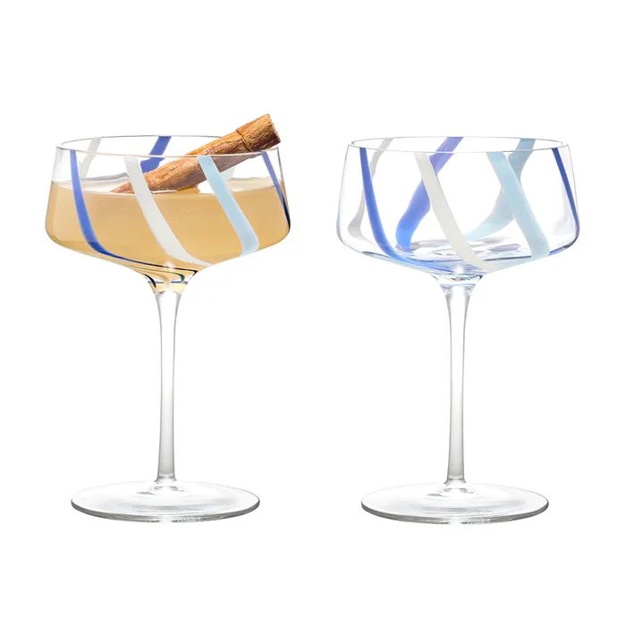 Anton Studio Rio Azure Champagne Saucers, Set of 2 - Image 2