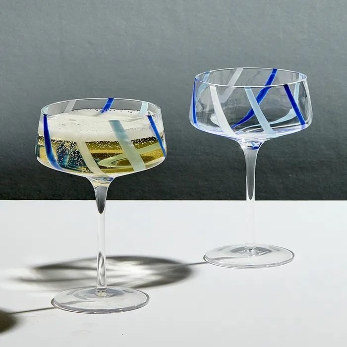 Anton Studio Rio Azure Champagne Saucers, Set of 2 - Image 7